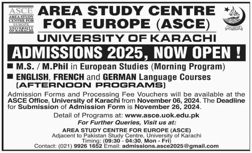ASCE admissions